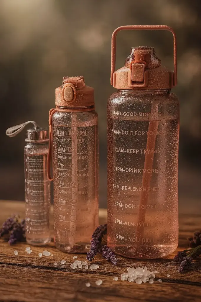 3-Piece Gradient Motivational Water Bottle Set – BPA-Free, Leakproof & Stylish Hydration Bottles