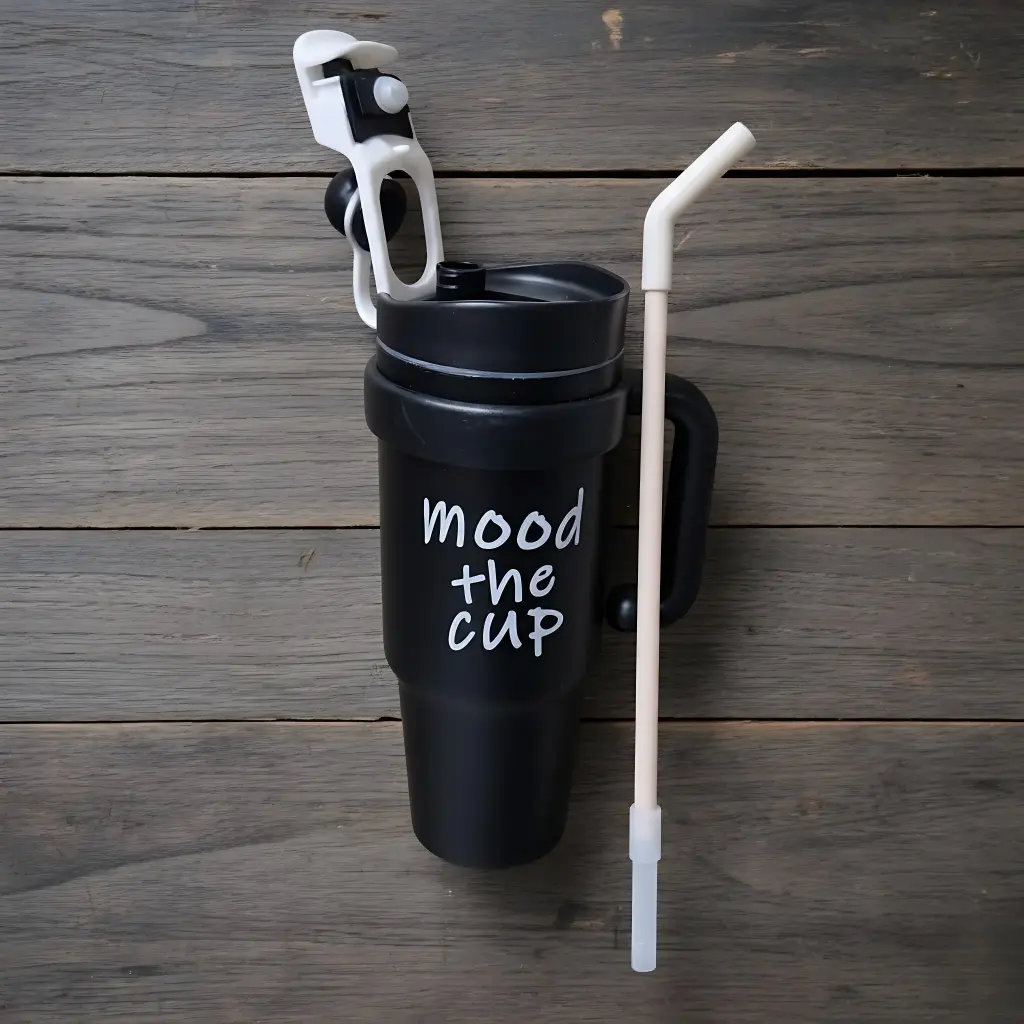Mood The Cup – Premium Travel Sipper with Handle & Straw