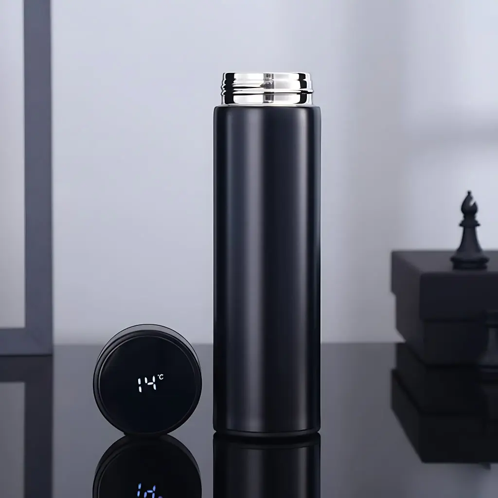 Smart LED Temperature Display Vacuum Flask – Stainless Steel Insulated Bottle